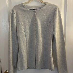 asos design longline jersey cardigan in gray heather - size M